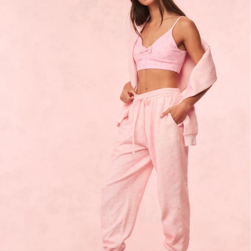 LoveShackFancy Lounge Pants Joggers Lolana Sweatpants Ibiza Sunset size M NWTS